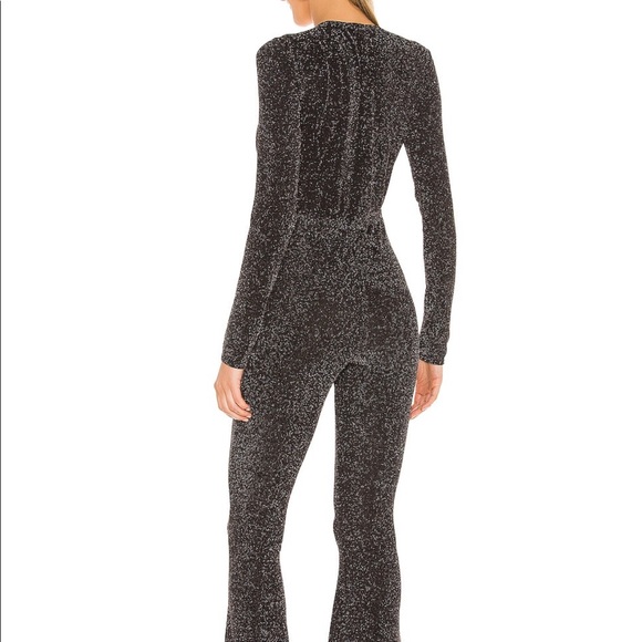 Show Me Your MuMu Black Glitter Jumpsuit - Picture 2 of 5